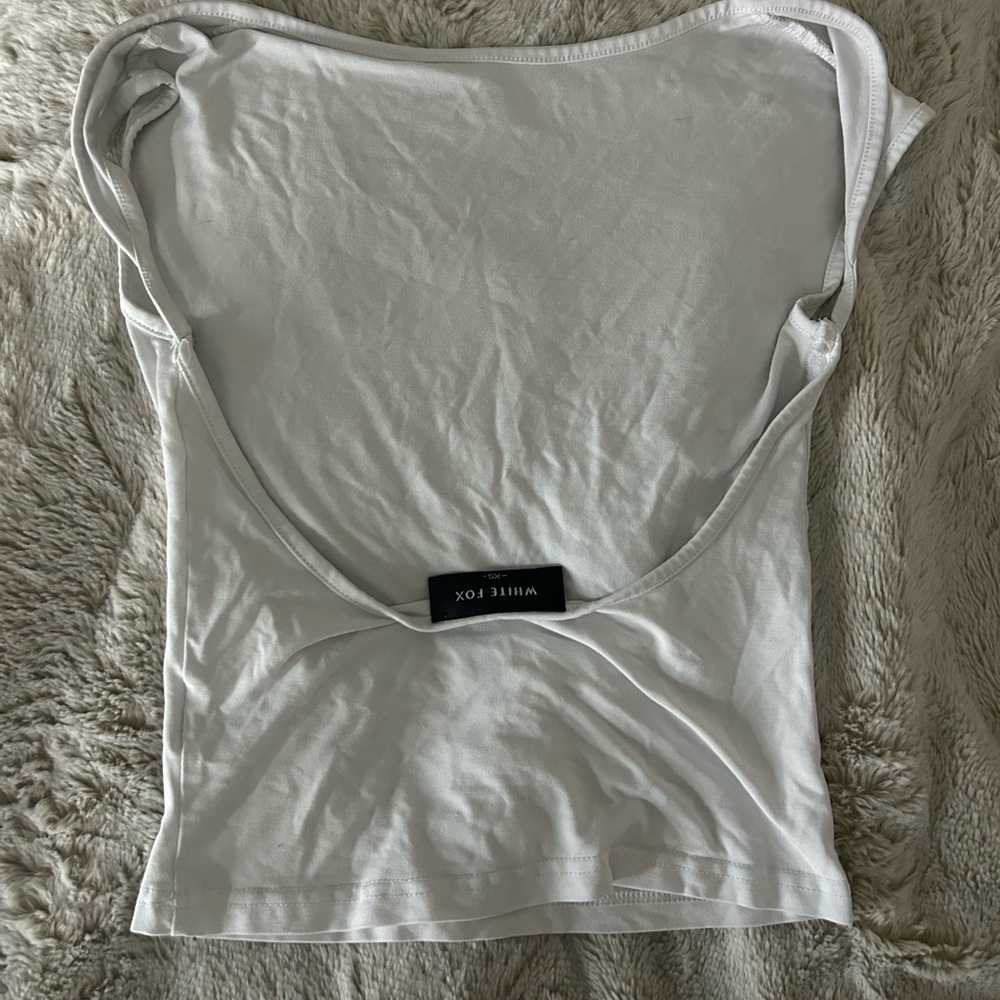 White Fox Boutique backless White top